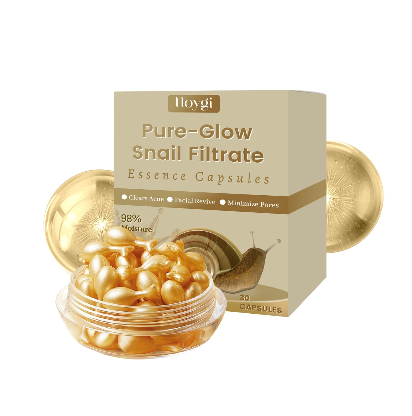 Snail Essence Capsules Moisturizing Anti Aging Serum