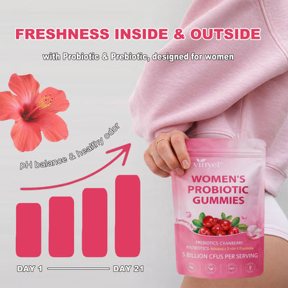 Women’s Probiotic Gummies Cranberry Vaginal Health Support