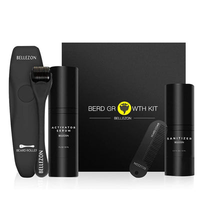 Beard Growth Kit Microneedle Roller Grooming Set