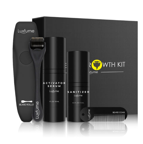 Beard Growth Kit Microneedle Roller Grooming Set