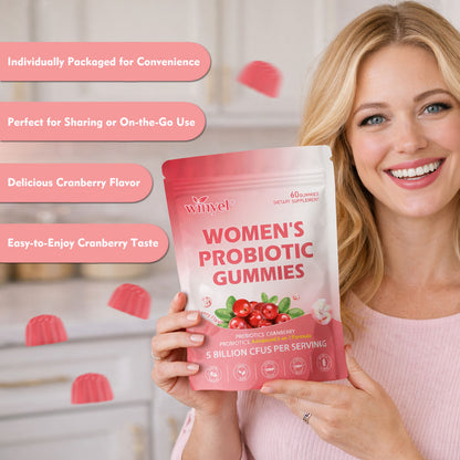 Women’s Probiotic Gummies Cranberry Vaginal Health Support